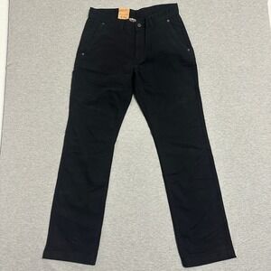 Eddie Bauer Canvas Utility Pants Stretch Workwear Black Mens Size 32x33 NWT